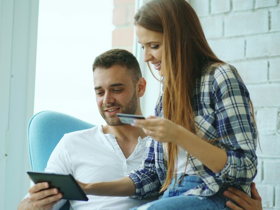 Homeowner reviewing plans